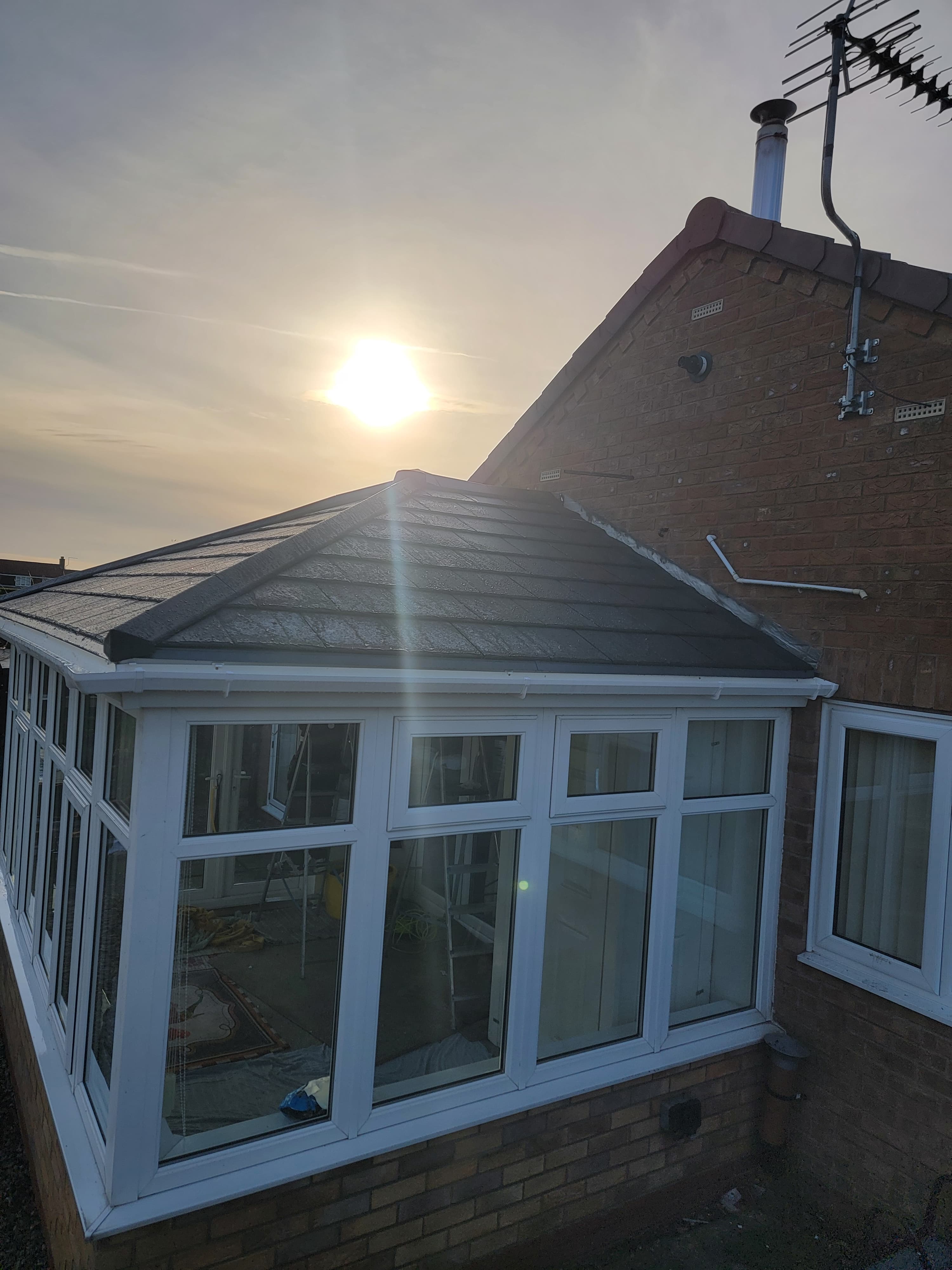 Envirotile tiled conservatory roof installation